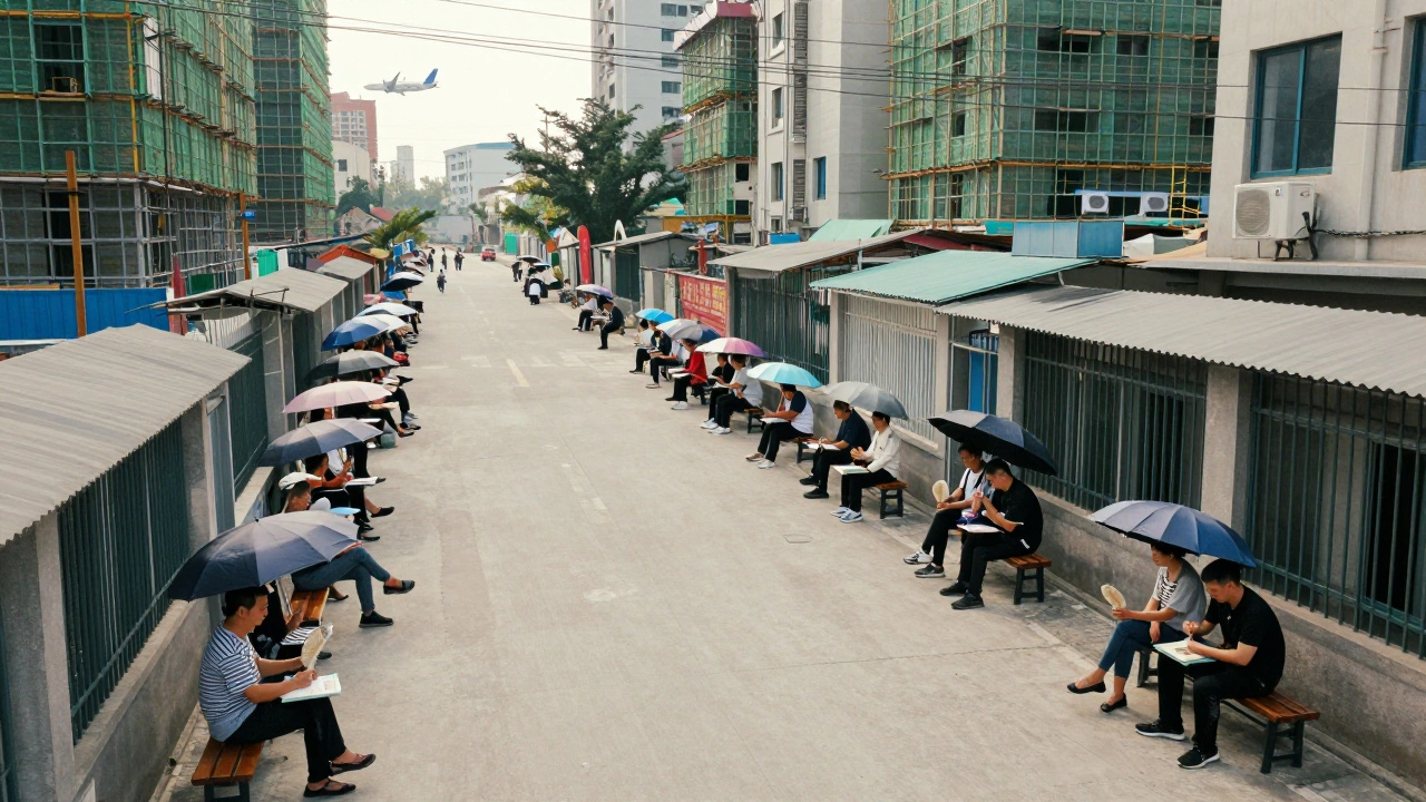 Quiet streets and waiting parents outside exam centers during China's Gaokao