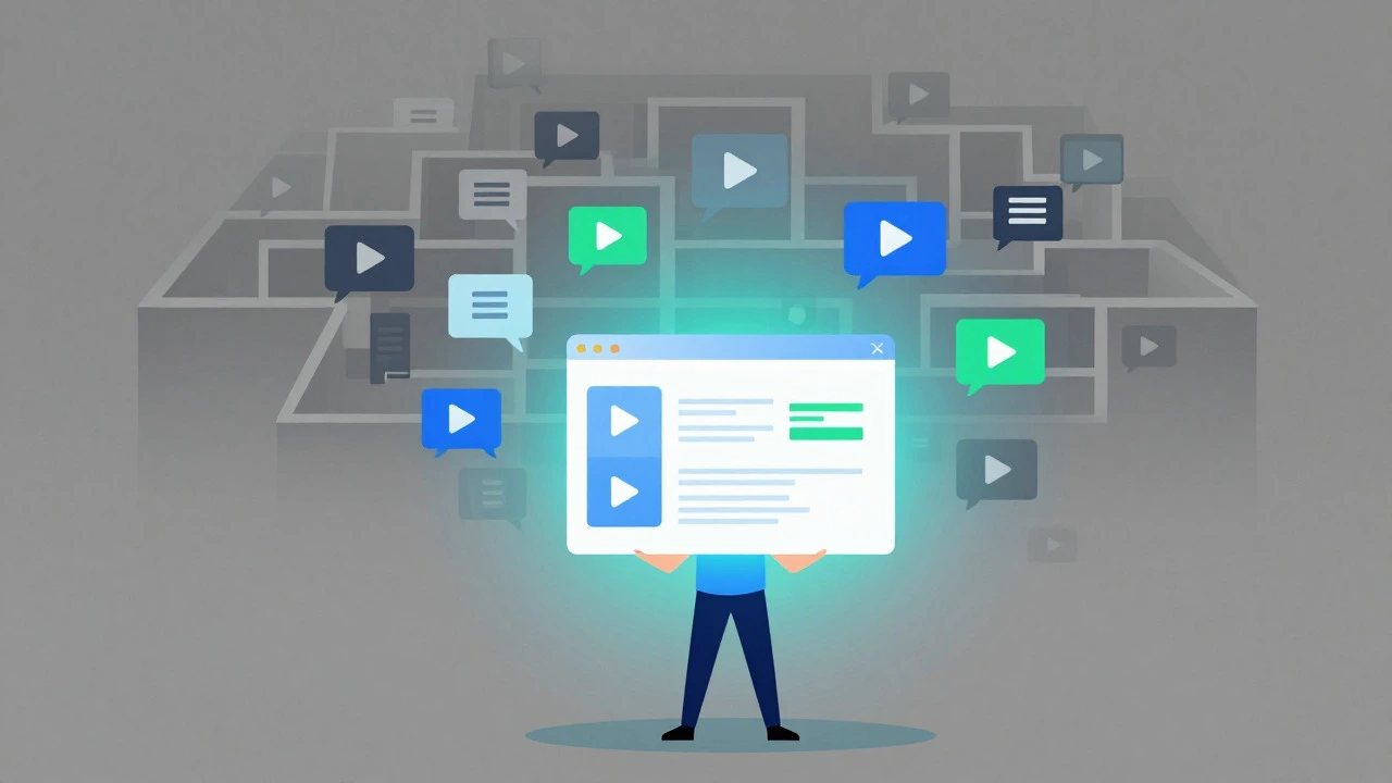 Illustration of builder emerging from tutorial maze