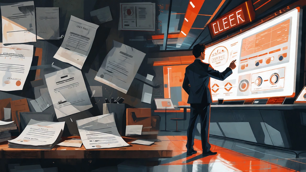 Contrast between dusty generic certs and a vibrant high-tech career path