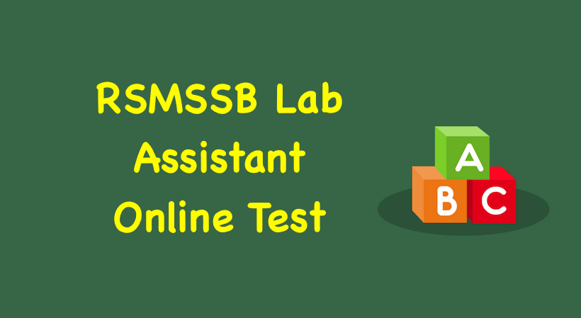 RSMSSB Lab Assistant Online Test