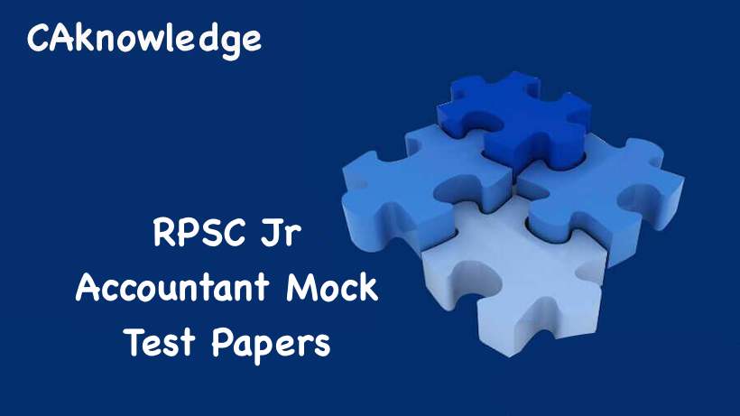 RPSC Jr Accountant Mock Test Papers
