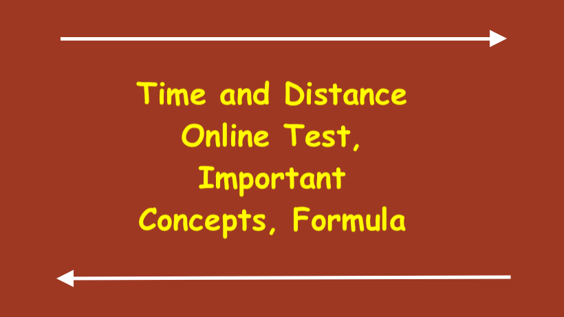 Time and Distance Online Test